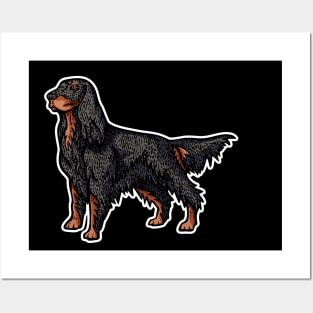 Gordon Setter Illustration Posters and Art